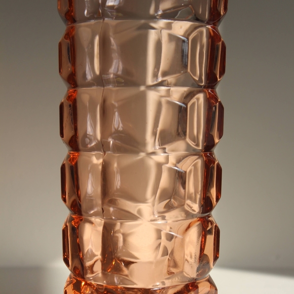 Multi-Faceted Handblown Glass, Art- Deco Vase - Picture 2 of 8